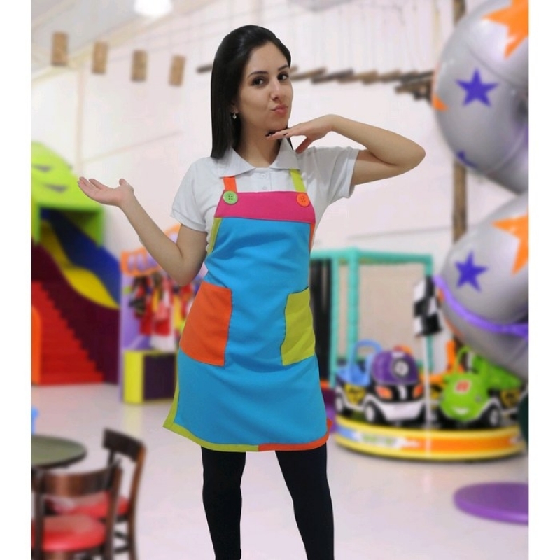 Avental Colorido para Festa Infantil Preço Embu das Artes - Avental Colorido de Monitor Infantil