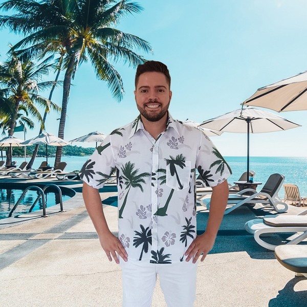 Camisas Havaianas Masculinas Floridas para Garçom Pirapora do Bom Jesus - Camisa para Garçom de Quiosque