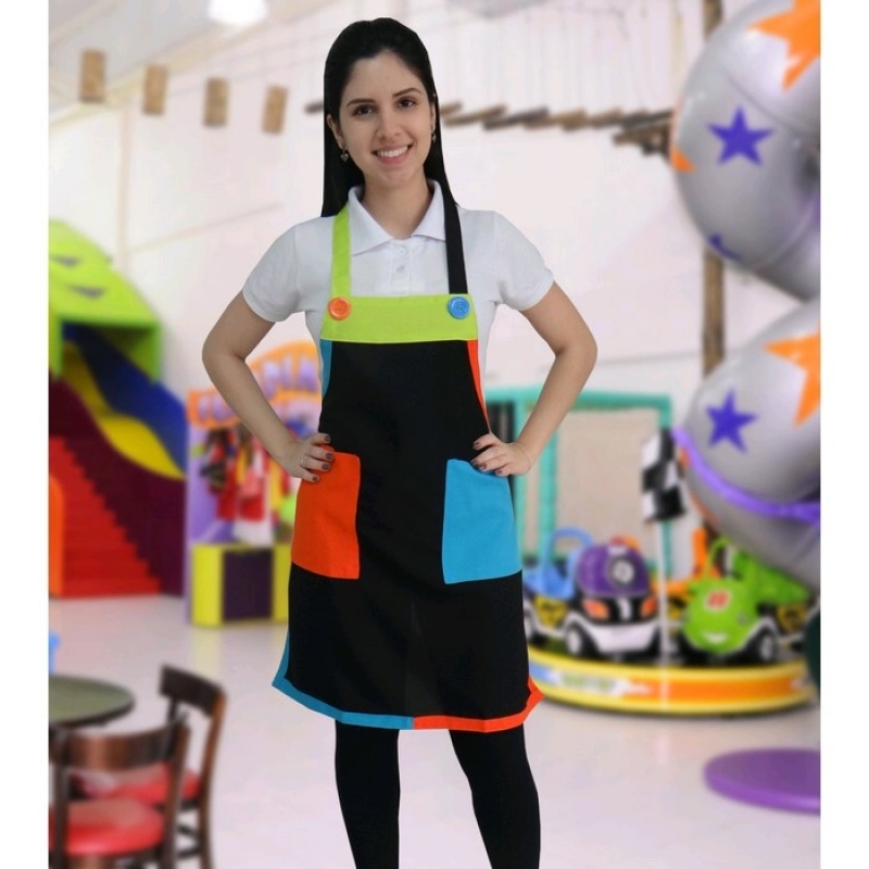 Loja de Avental Colorido de Buffet Conjunto Residencial Butantã - Avental Colorido para Monitor Infantil