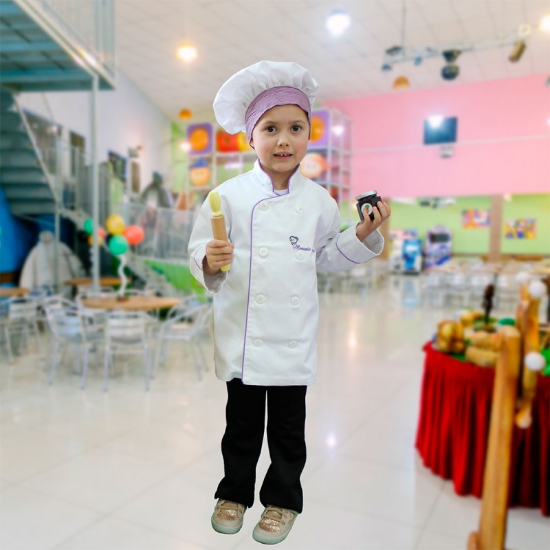 Onde Compro Avental Chef de Cozinha Infantil Interlagos - Avental Chef Masculino