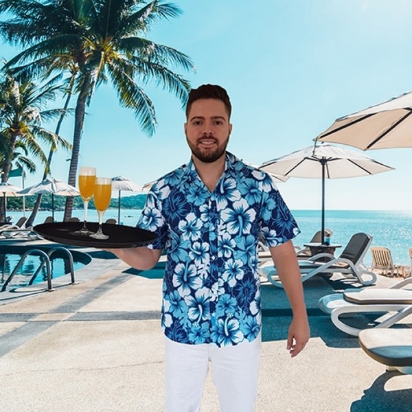 Preços de Camisa para Garçom de Praia Santa Cruz - Camisa Havaiana Masculina Florida para Garçom
